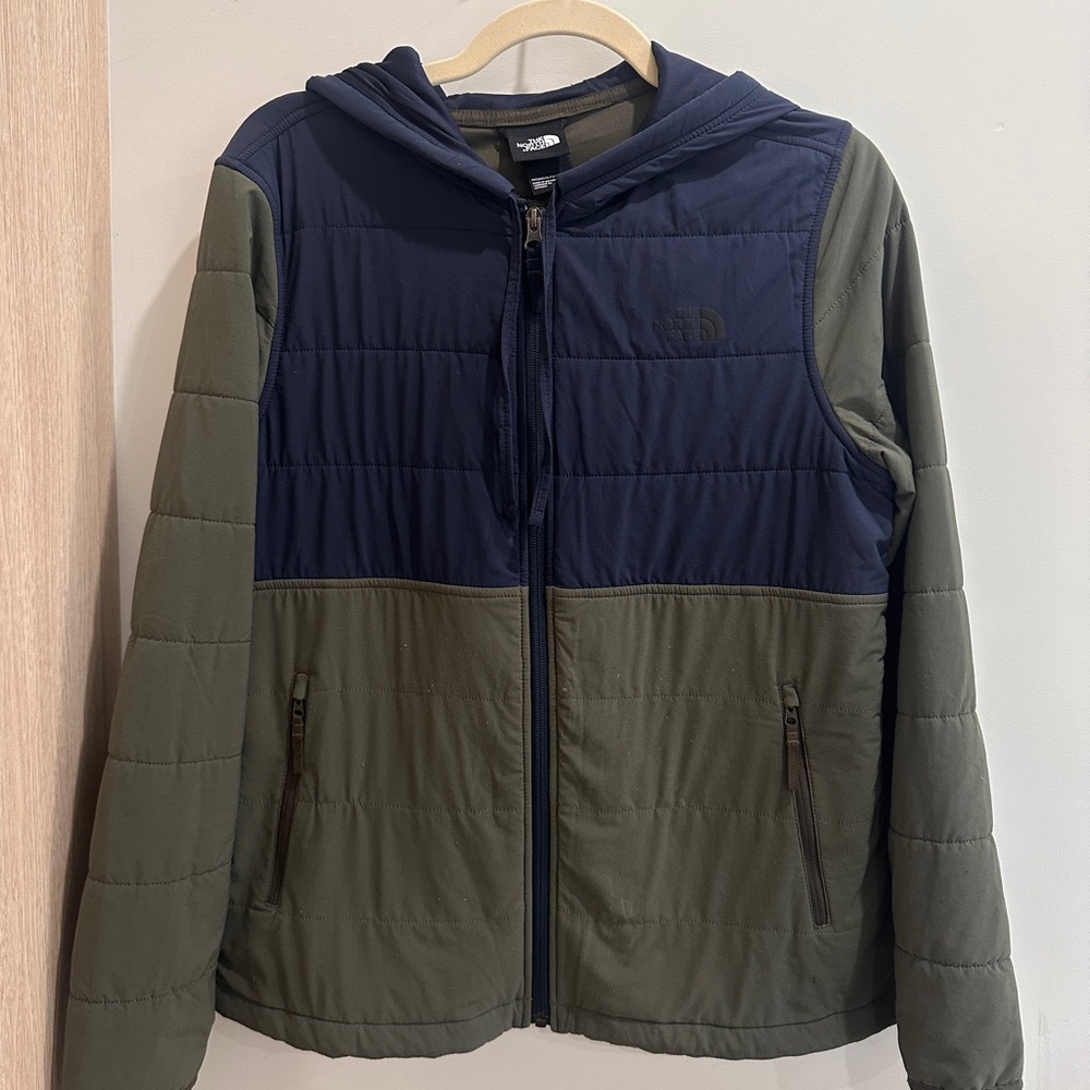 The North Face Navy and Olive Hooded Jacket